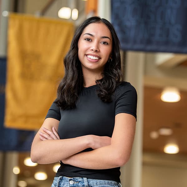 Business student posing for headshot