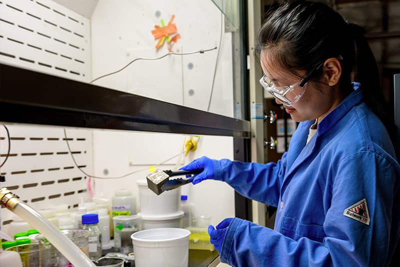 Student leads Per- and polyfluoroalkyl substances (PFAS) research in lab